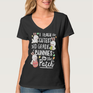 T-shirt J'Enseigne Les Bunnies De 3E Année Les Plus Cutest
