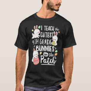 T-shirt J'Enseigne Les Bunnies de 4e Année Les Plus Cutest