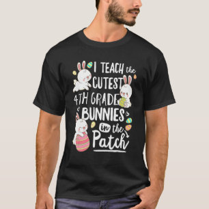 T-shirt J'Enseigne Les Bunnies de 4e Année Les Plus Cutest
