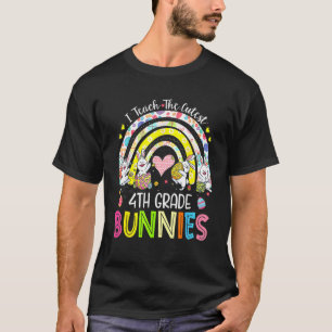 T-shirt J'Enseigne Les Bunnies de 4e Année Les Plus Cutest