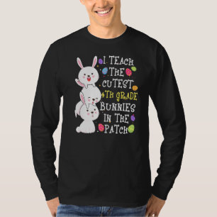 T-shirt J'Enseigne Les Bunnies de 4e Année Les Plus Cutest