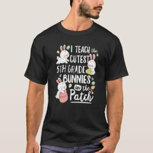 T-shirt J'Enseigne Les Bunnies De 5e Année Les Plus Cutest