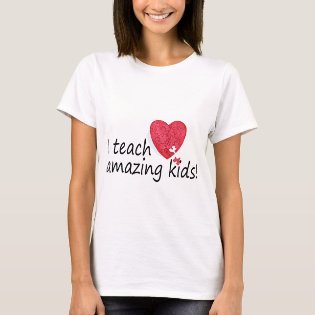 T-shirt J'enseigne les enfants extraordinaires (Devant)