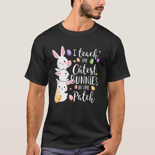 T-shirt J'Enseigne Les Lapins Les Plus Couteux Dans Le Pat (Devant)