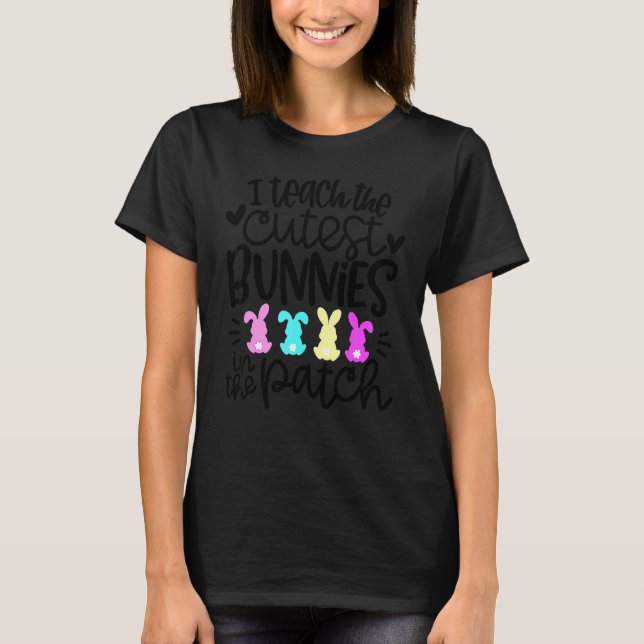 T-shirt J'Enseigne Les Lapins Les Plus Couteux Dans Le Pat (Devant)