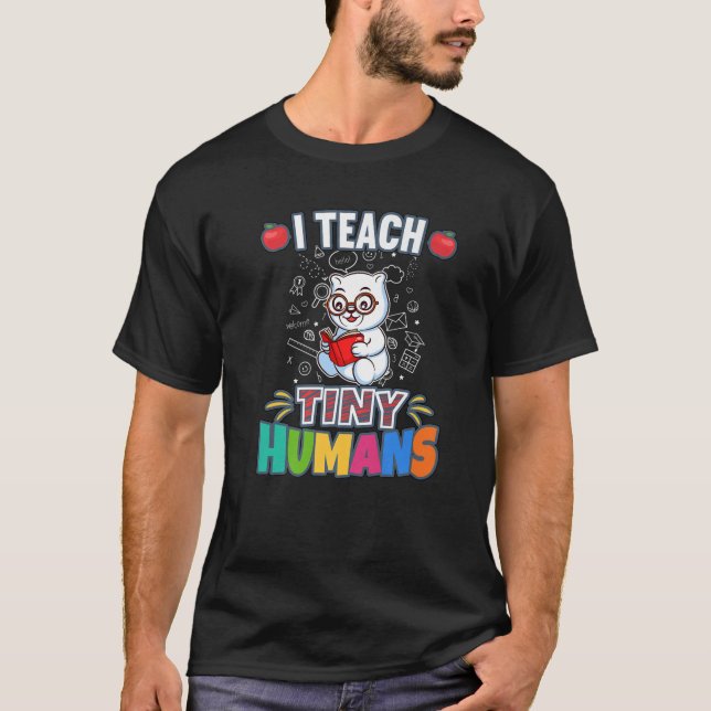 T-shirt J'Enseigne Les Minuscules Humains Enseignant Prima (Devant)