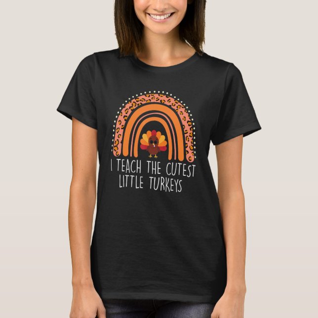 T-shirt J'Enseigne Les Petites Dindons Les Plus Couteux Pr (Devant)