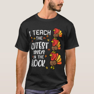 T-shirt J'Enseigne Les Turclés Les Plus Cuttes Thanksgivin