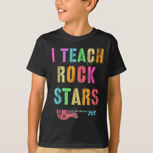 T-shirt J'enseigne les vibes de groupe aux rockstars Prof
