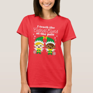 T-shirt J'enseigne Noël aux elfes les plus cuttes