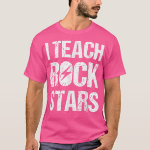 T-shirt J'Enseigne Rockstars Shirt Funny Music Teacher Ret