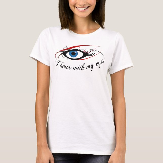T-shirt "J'entends des spaghetti avec de mes yeux" dames (Devant)