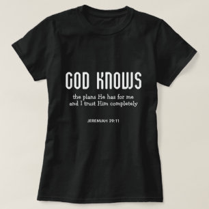 T-shirt Jeremiah 29:11 Écriture chrétienne inspirante