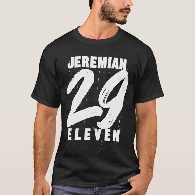 T-shirt Jérémie 29 11 Onze Citation Verse De La Bible Chré (Devant)