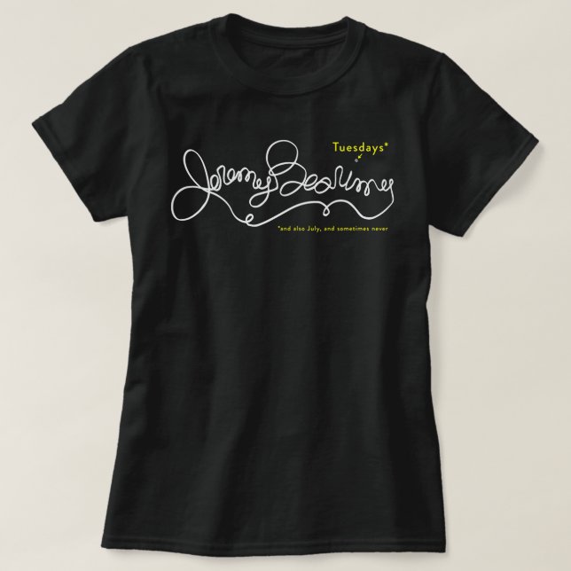 T-shirt Jeremy Bearimy en blanc (avec notation) Classic T (Design devant)