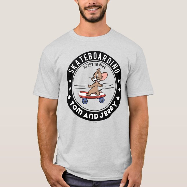 T-shirt Jerry Skateboard - Prêt À Faire Du Ride (Devant)