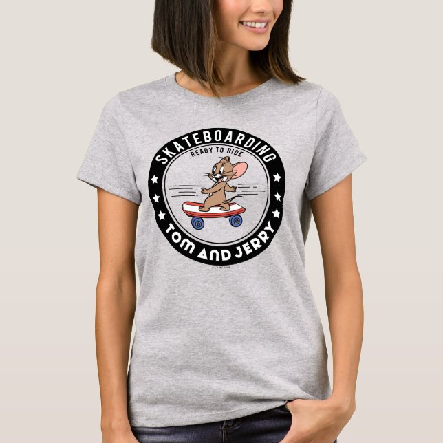 T-shirt Jerry Skateboard - Prêt À Faire Du Ride (Devant)