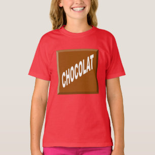 T-Shirt Jersey blaue Töchter Design SCHOKOLADE