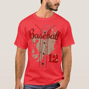 T-shirt Jersey De Baseball Numéro 12 Kids Baseball Uniform