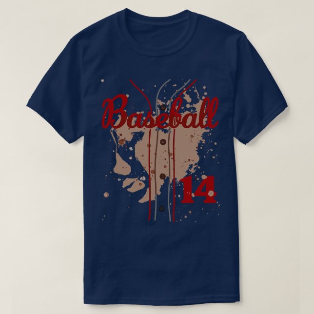 T-shirt Jersey De Baseball Numéro 14 Kids Baseball Uniform (Design devant)