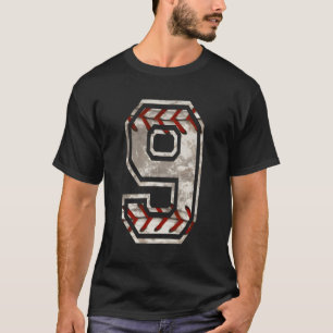T-shirt Jersey De Baseball Numéro 9 Neuvième