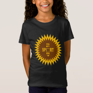 T-Shirt Jersey, dünn schwarz für Mädchen