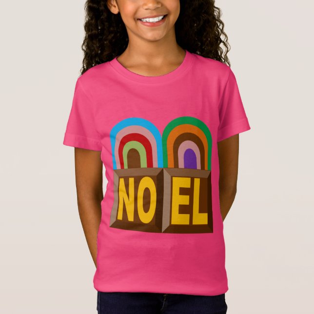 T-shirt jersey fin rose Design GATEAUX NOEL (Devant)