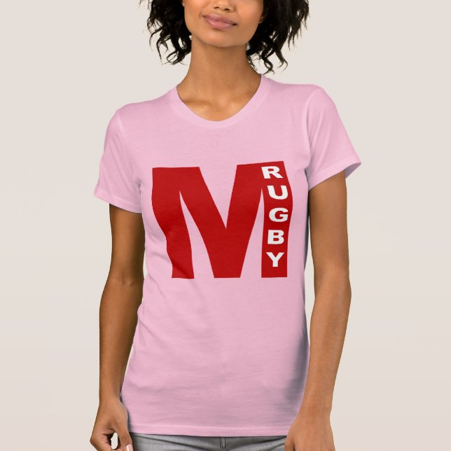 T-shirt jersey fin rose  MILANO RUGBY (Devant)