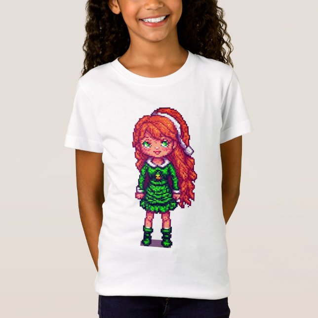 T-Shirt Jersey fine fille de Noël (Devant)