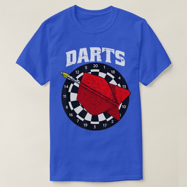 T-shirt Jersey fléchettes pour dart player avec dart et da (Design devant)