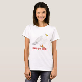 T-shirt Jersey Girl mouette orteils sablonneux & baisers s