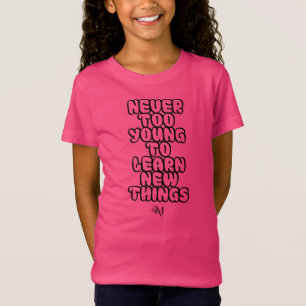 T-shirt Jersey : Jamais trop jeune (fuchsia)