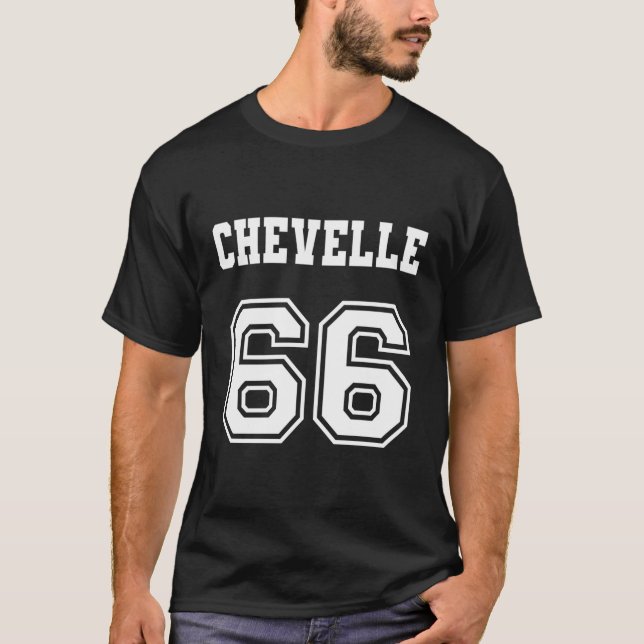 T-shirt Jersey Style Chevelle 66 1966 Old School Muscle Ca (Devant)