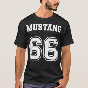 T-shirt Jersey Style Classic Mustang 66 1966 Horse Airplan