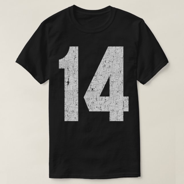 T-shirt Jersey Uniform Numéro 14 Sport Style Athletic Gr (Design devant)