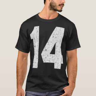 T-shirt Jersey Uniform Numéro 14 Sport Style Athletic Gr