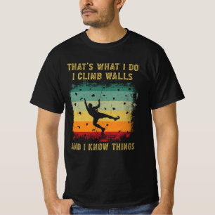 T-shirt J'Escalade Murs Je Connais Des Choses Vintage Rock