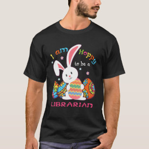 T-shirt J'Espère Être Une Bibliothécaire Mignonne Bunny Qu