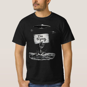 T-shirt J'essaie de concevoir un artistique s sombre et su