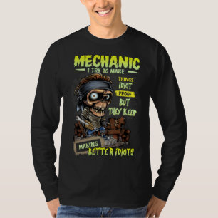 T-shirt J'essaie de rendre les choses idiot Ingénieur en m