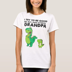 T-shirt J'essaie d'être bon mais je prends après la chemis