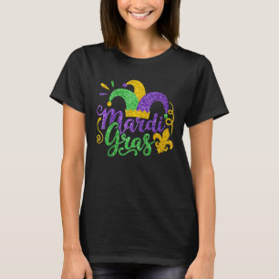 T-shirt Jester Casquette Mardi Gras Party Carnival Parade