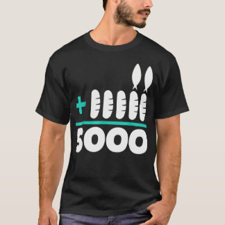 T-shirt Jésus 2 Poisson 5 Pains 5000 Choisis Contre Le Cu