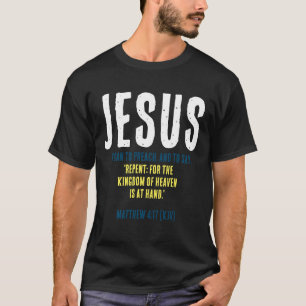 T-shirt "JÉSUS A Commencé À Prêcher." Couleurs de Noël