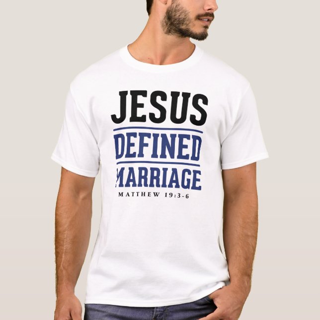 T-shirt Jésus a défini le mariage (Devant)