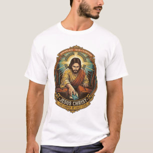 T-shirt Jésus a laissé tomber son téléphone entre les sièg