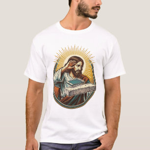 T-shirt Jésus a laissé tomber son téléphone face contre le
