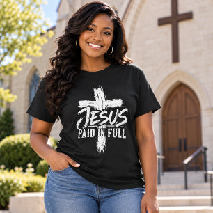 T-shirt Jésus a payé intégralement les clous croix Équatio