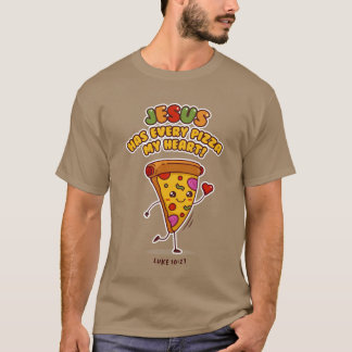 T-shirt JÉSUS A TOUTE PIZZA MON CŒUR LUKE 1027 Chrétien
