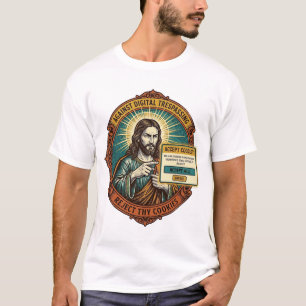 T-shirt Jésus Agacant Accepter les Cookies Pop Up Internet